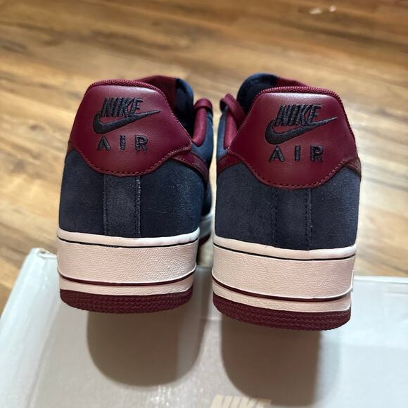 2014 Nike Air Force Low 1 Suede Midnight Navy Deep Garnet main image 8